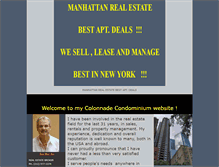 Tablet Screenshot of colonnadecondominium.com